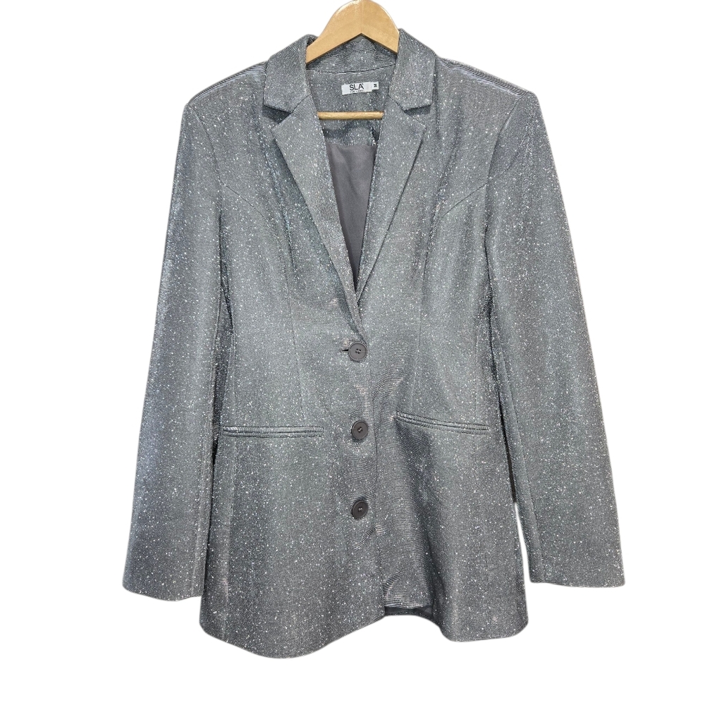 Elegant Gray Women's Blazer